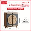 Milan 2 Doors Shoes Cabinet (O+DG)-01