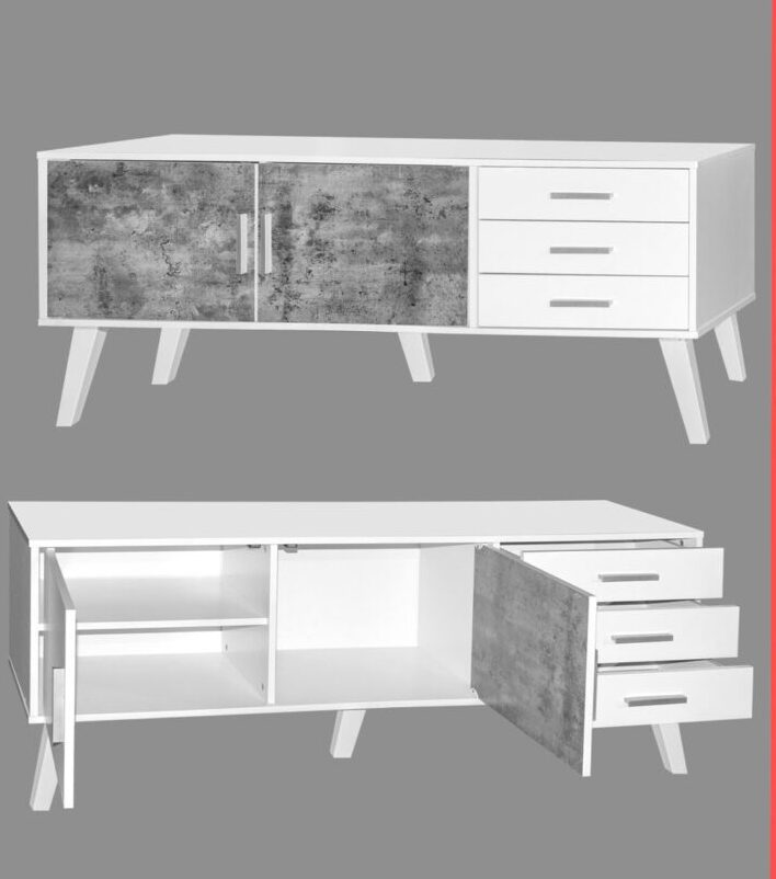 TEXAS TV CABINET (WHITE)