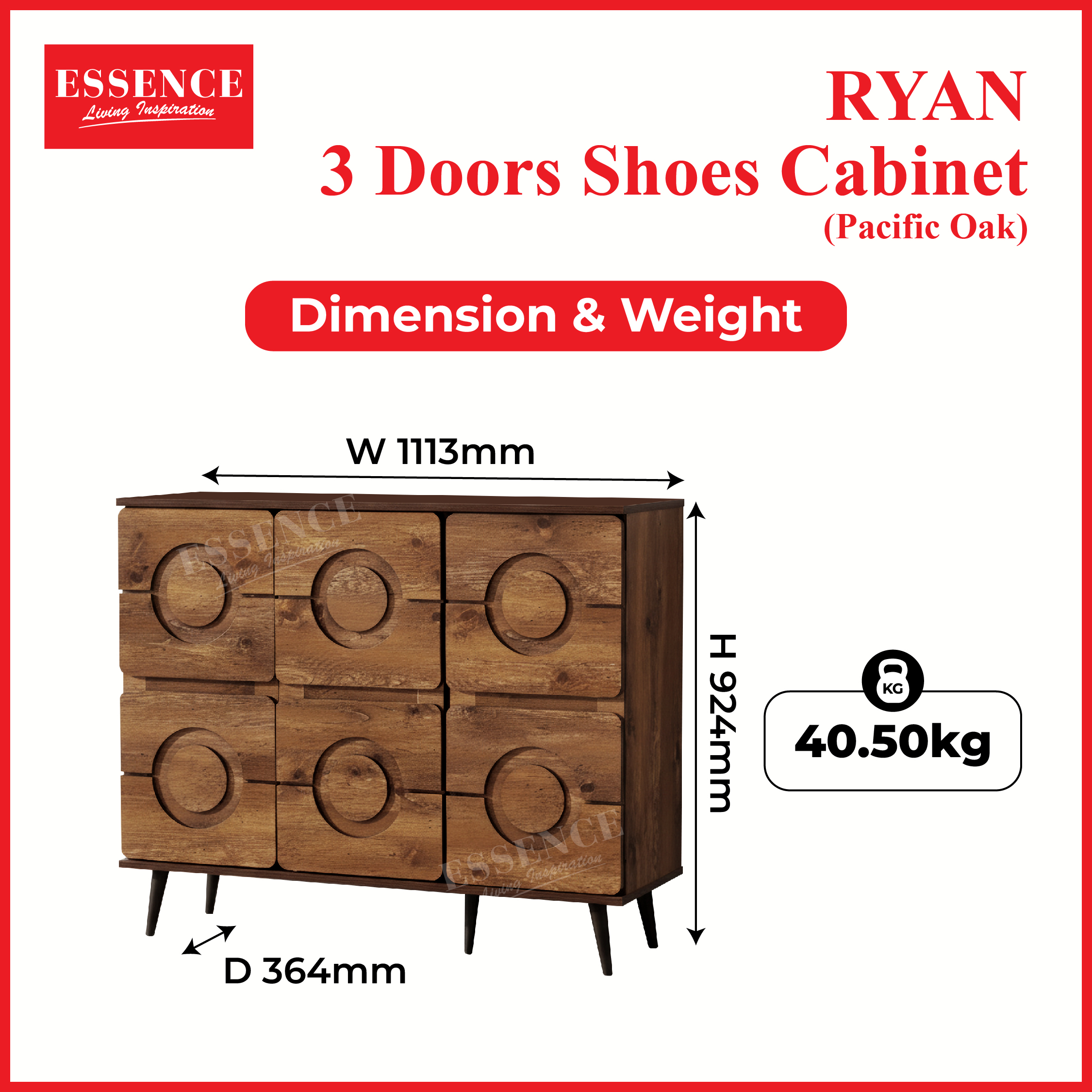 Ryan 3 Doors Shoes Cabinet (PO)-01