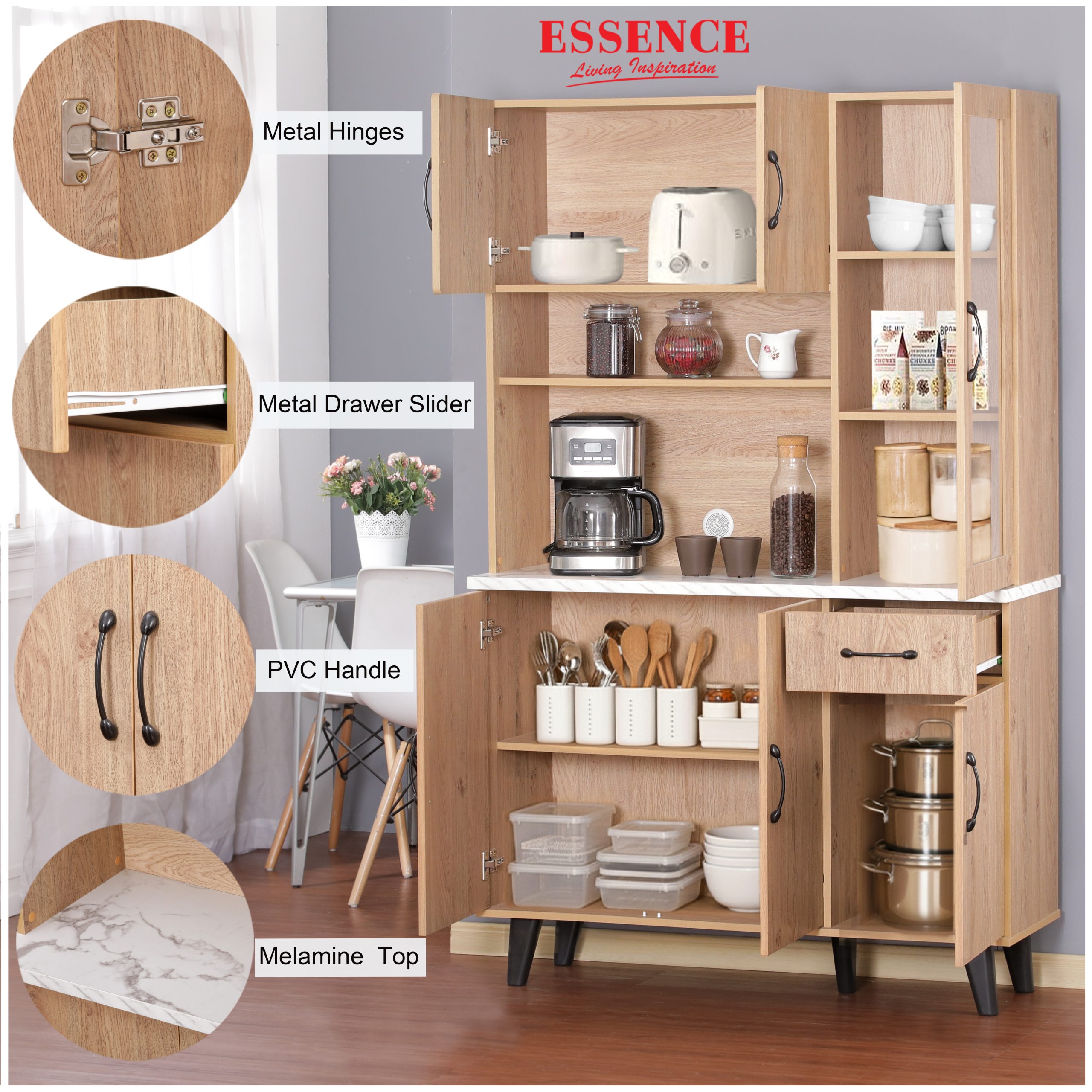 Lucy 120 Kitchen Cabinet-Infographic