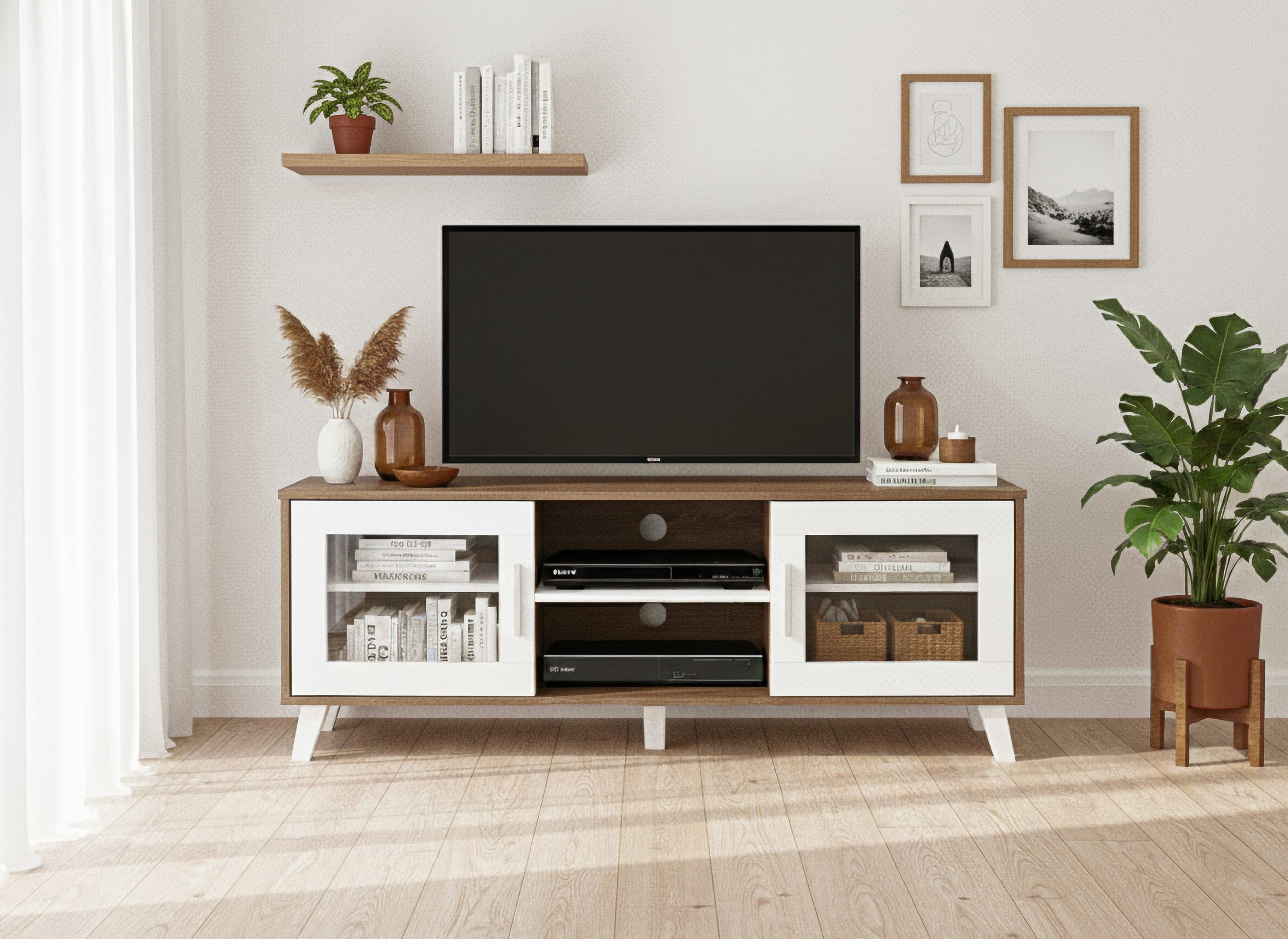 TV4614 (D S Oak + White) Full Pic
