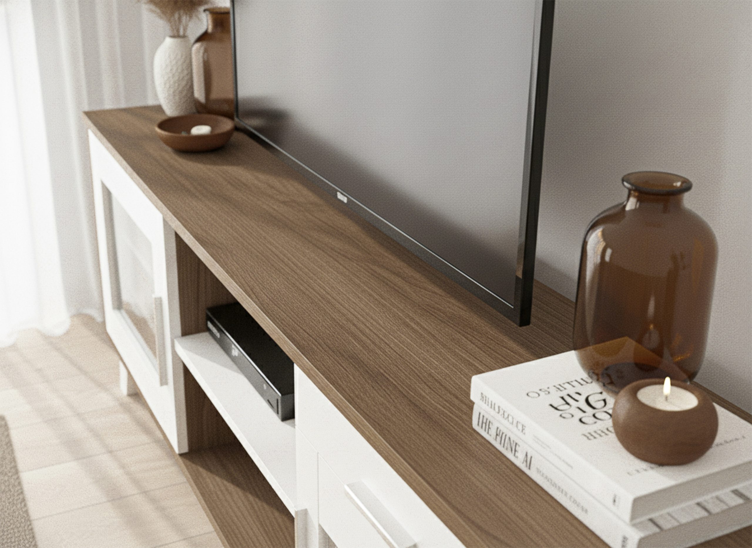 TV4614 (D S Oak + White) 桌面