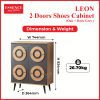 Leon 2 Doors Shoes Cabinet (O+DG)-01