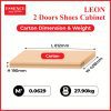 Leon 2 Doors Shoes Cabinet (O+DG)-02